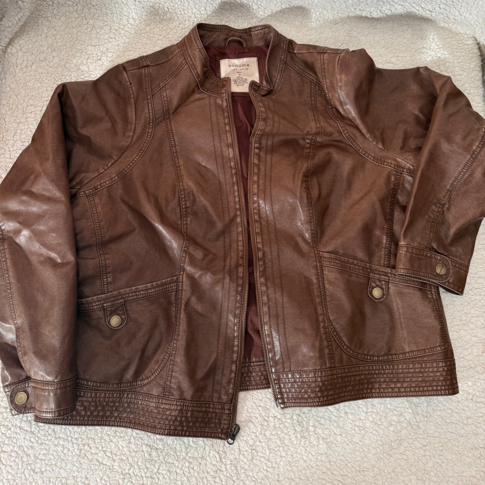 Sonoma Brown Leather Jacket